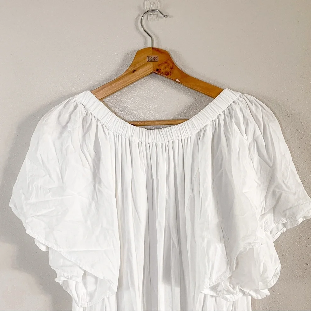 L*SPACE Panama Maxi Long Wrap Dress in White, Small - Picture 9 of 12